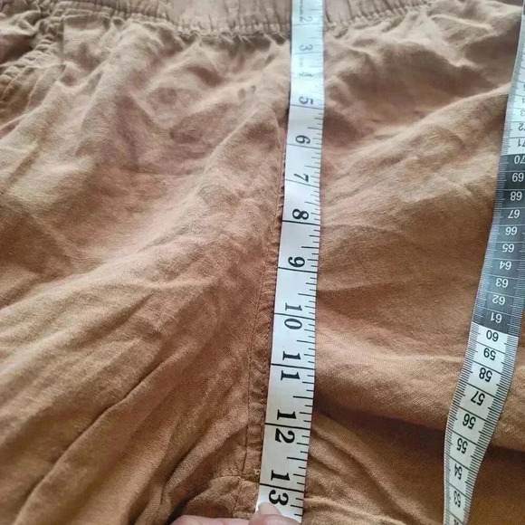 Talbots Brown 100% Linen Wide Leg Pants Women's Size Large - Picture 9 of 9